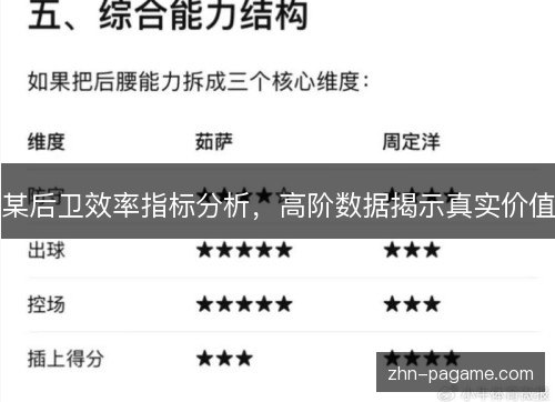 某后卫效率指标分析,高阶数据揭示真实价值 某后卫效率指标分析,高阶数据揭示真实价值
